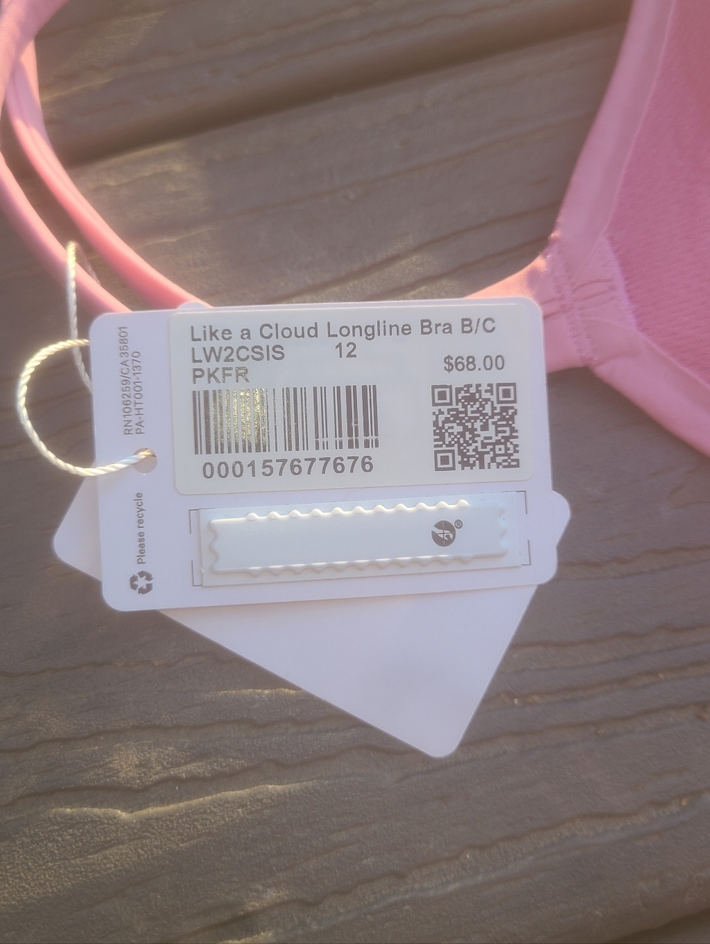Lululemon Like A Cloud Bra/ Pink Frosting - Picture 5 of 5